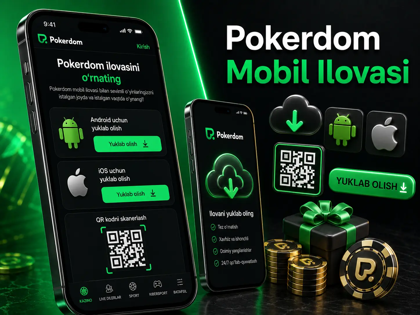 Mobil ilova Pokerdom Uzbekistan